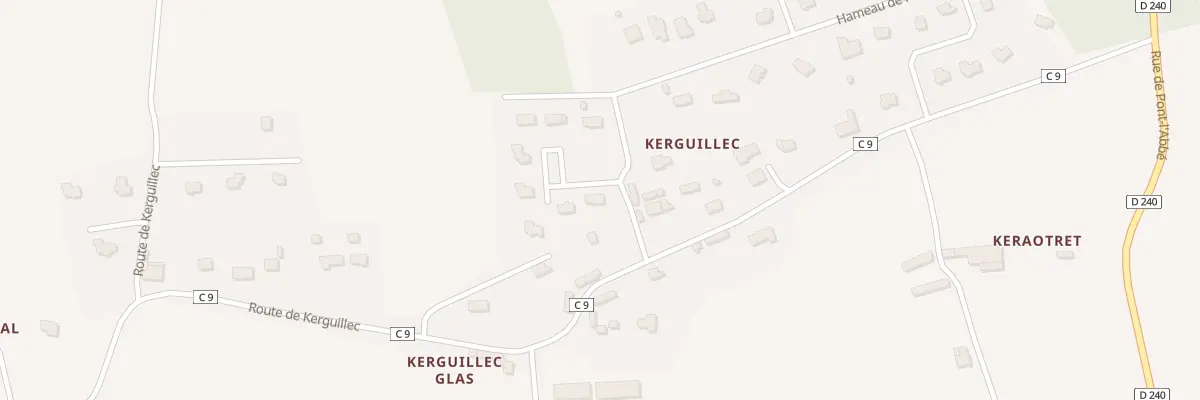 Plan du 1 Ham de Kerguillec à Tréméoc
