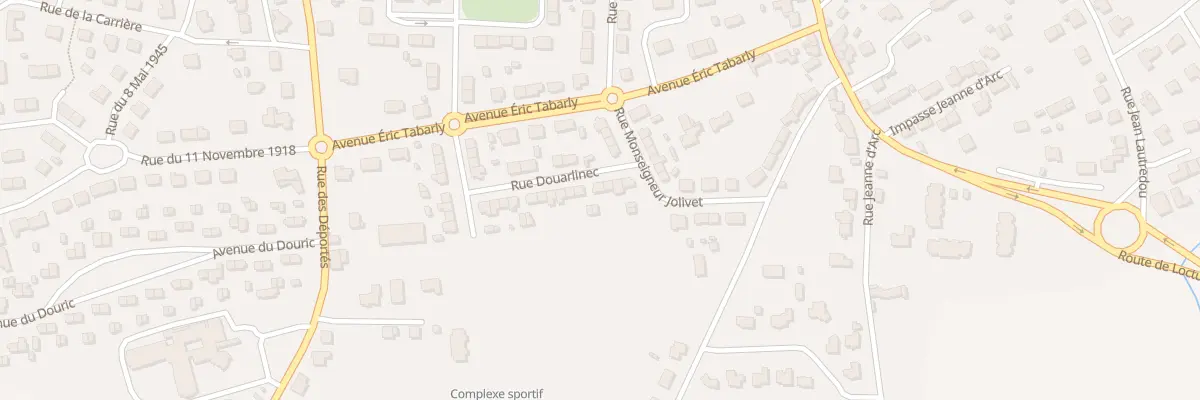 Plan du 5 Rue Douarlinec à Pont-l’Abbé