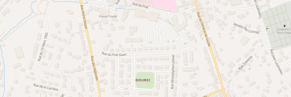 Plan du 20 Rue du Prat Guen à Pont-l’Abbé