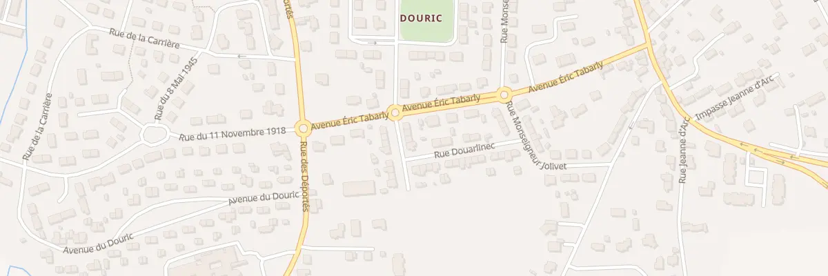 Plan du 11 Rue du Douric-Coz à Pont-l’Abbé
