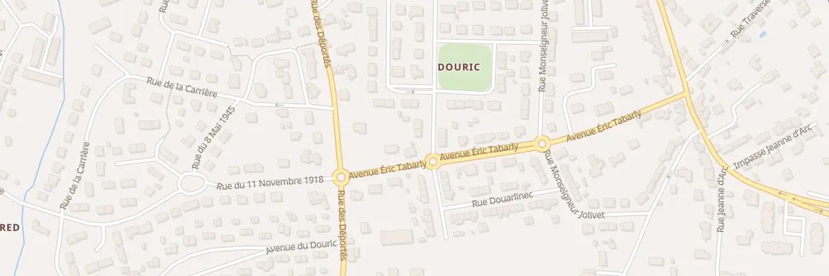 Plan du 12 Rue du Douric-Coz à Pont-l’Abbé