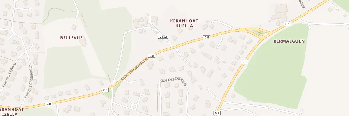 Plan du 11 Rte de Keranhoat à Pencran