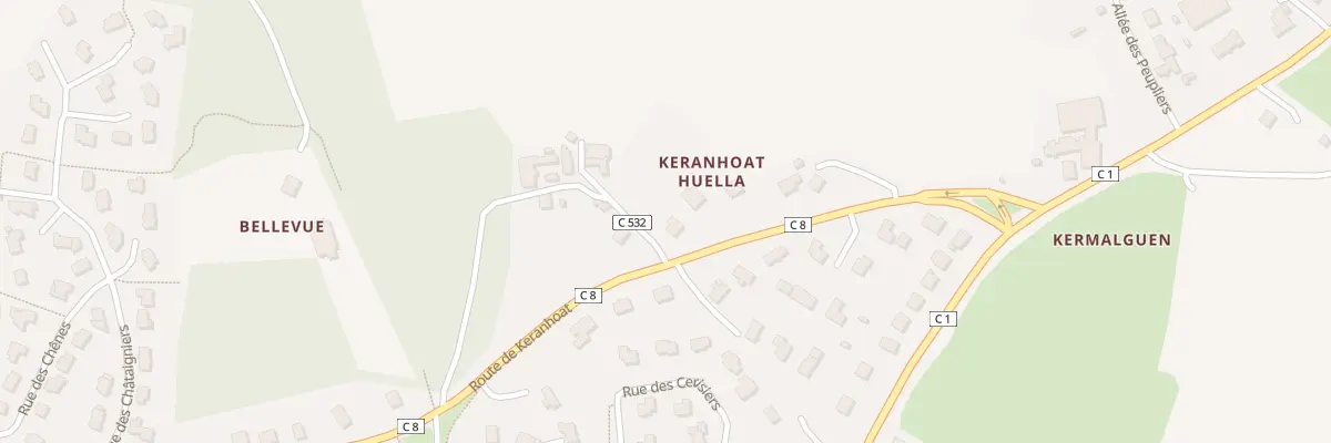 Plan du 10 Rte de Keranhoat à Pencran