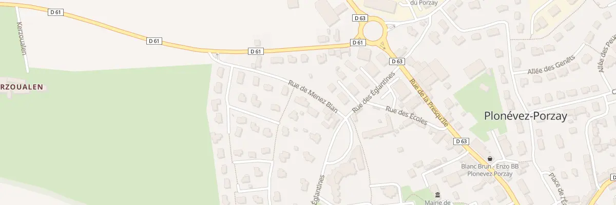 Plan du 12 Rue du Menez Bihan à Plonévez-Porzay