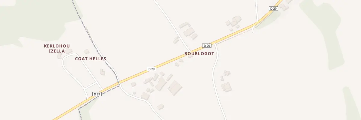 Plan du 235 Rte Bourlogot à Plounéventer