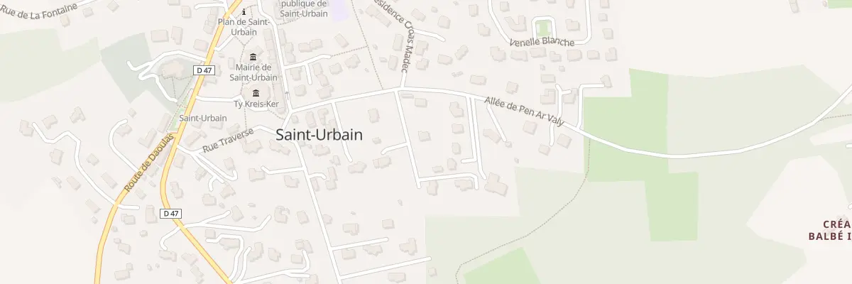 Plan du 12 All de Pen ar Valy à Saint-Urbain
