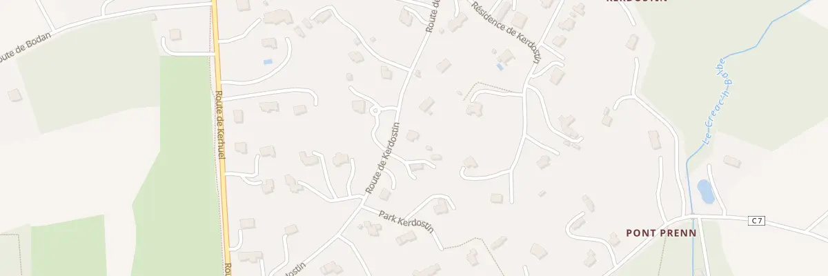 Plan du 310 Rte de Kerdostin à Saint-Urbain