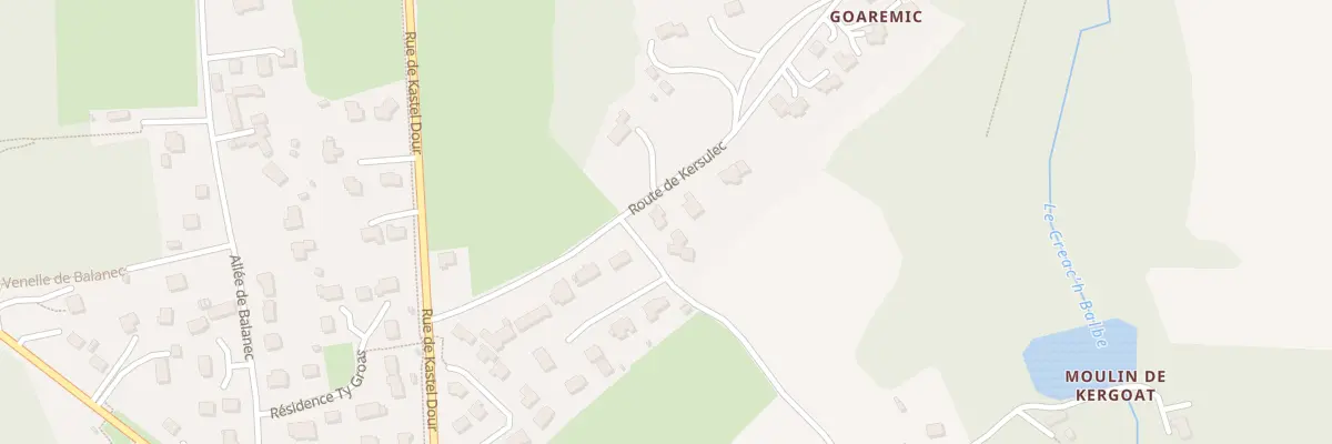 Plan du 180 Rte de Kersulec à Saint-Urbain
