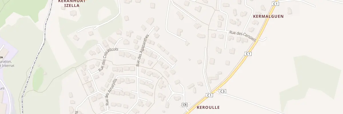 Plan du 12 Rue des Aubépines à Pencran