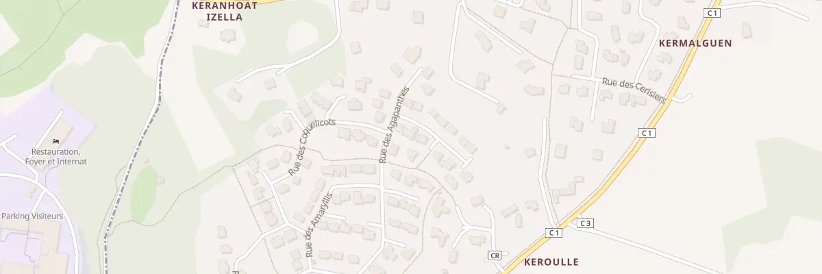 Plan du 3 Rue des Aubépines à Pencran