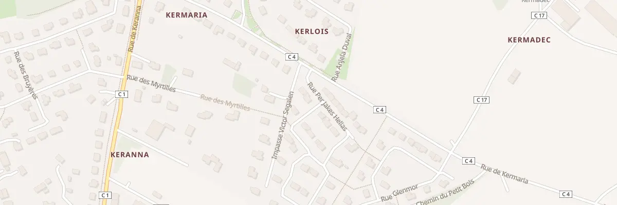 Plan du 4 Rue Per Jakes Helias à Pencran