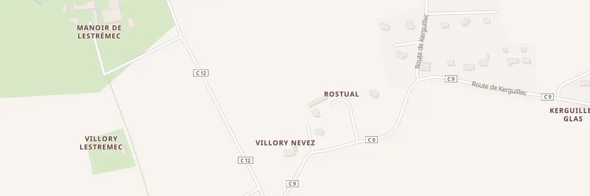 Plan du 5420F Rostual à Tréméoc