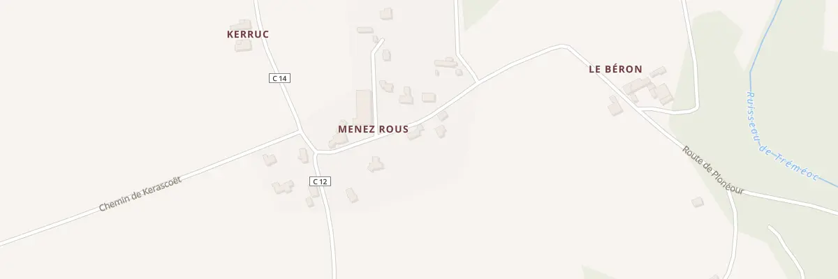 Plan du 3 Ham de Ménez Rouz à Tréméoc