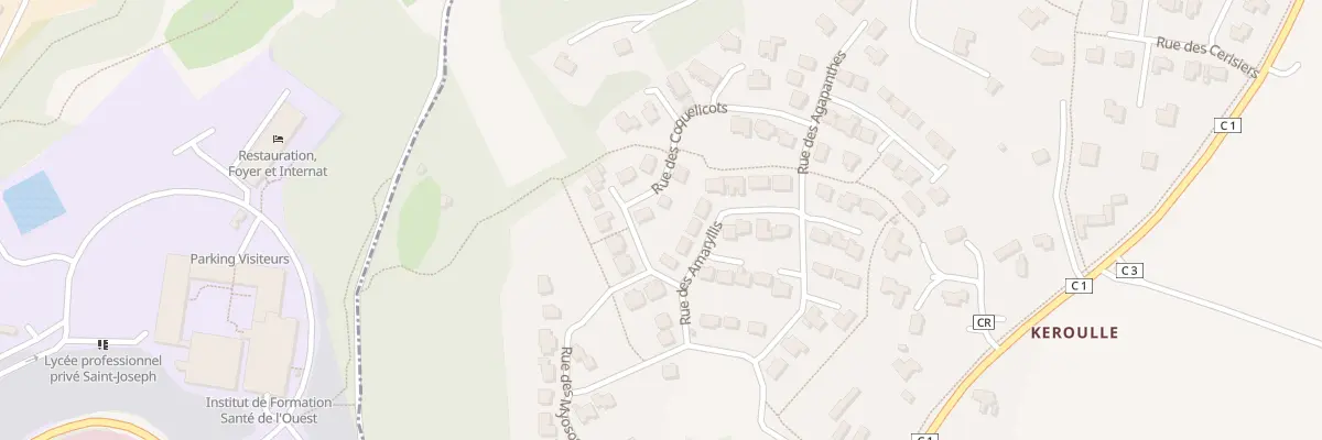 Plan du 3 Rue des Coquelicots à Pencran