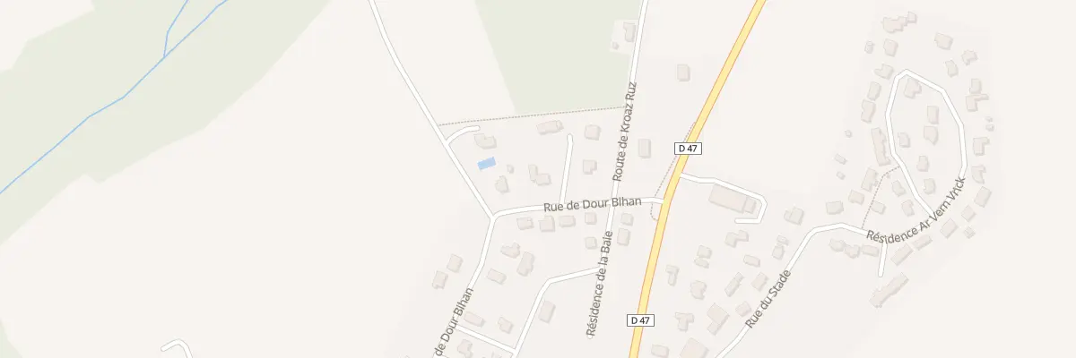 Plan du 23 Rte de Dour Bihan à Plomodiern