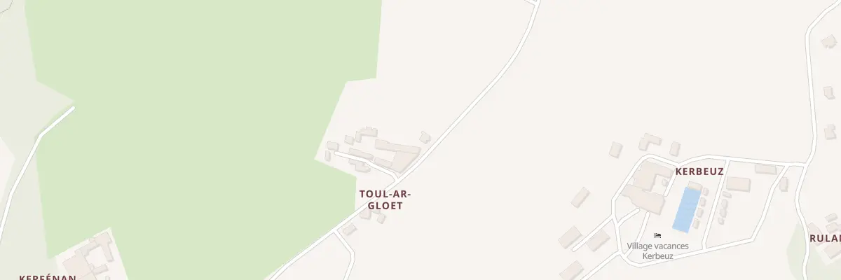 Plan du 72 Toul Ar Gloët à Trégarvan