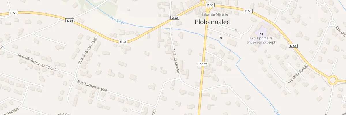 Plan du 13 Rue du Moulin à Plobannalec-Lesconil