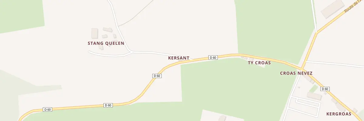 Plan du 59 Kersant à Trégarvan