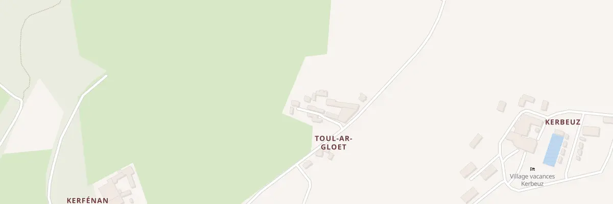 Plan du 69 Toul Ar Gloët à Trégarvan