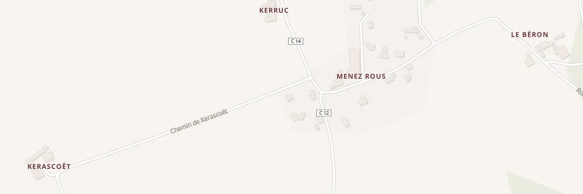 Plan du 1 Kerascoët An Traon à Tréméoc