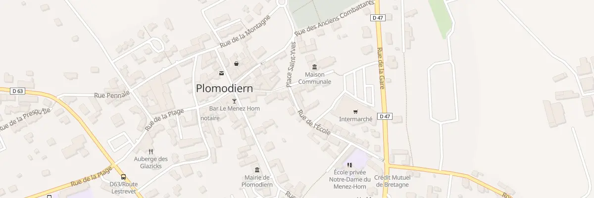 Plan du 1 Rue de l’Ecole à Plomodiern