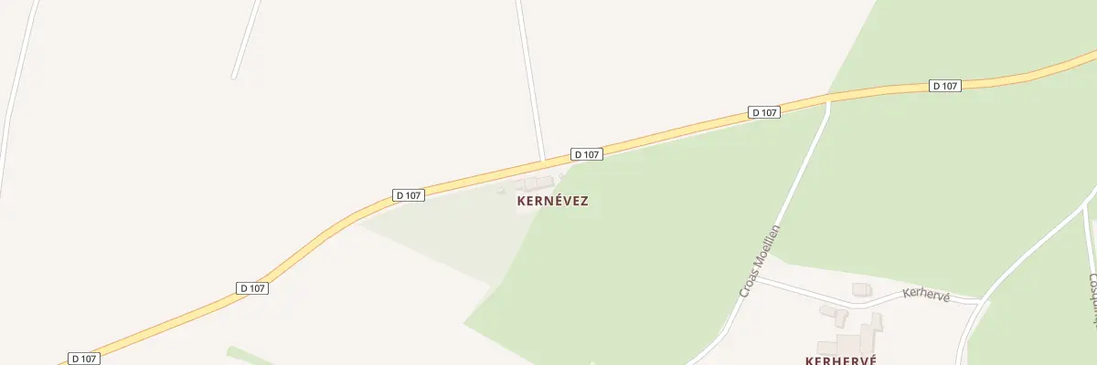 Plan du 1 Kernevez à Plonévez-Porzay