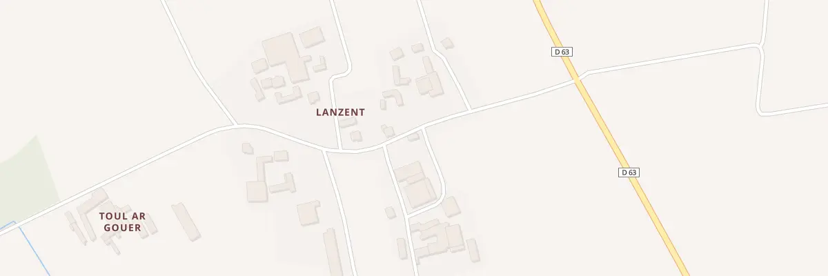 Plan du 2 Lanzent à Plonévez-Porzay