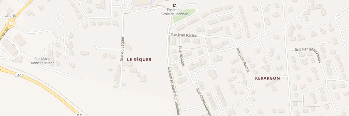 Plan du 8 Rue Molière à Pont-l’Abbé