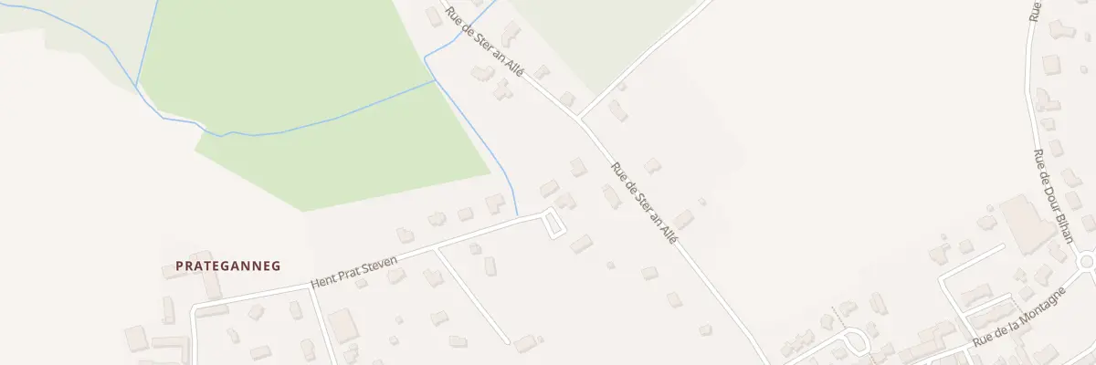 Plan du 2 Res de Prateganneg à Plomodiern