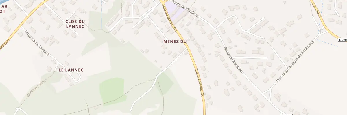 Plan du 20 Menez du à Hôpital-Camfrout