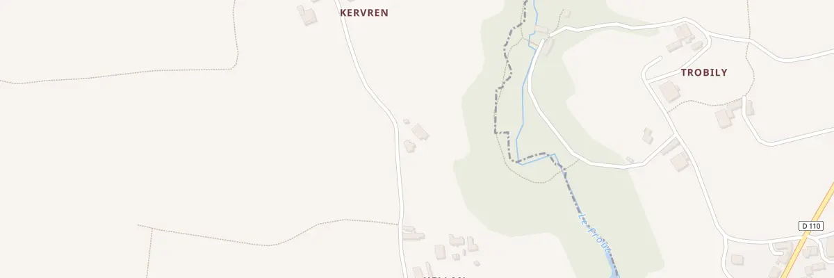 Plan du 2 Kervren à Tréflez