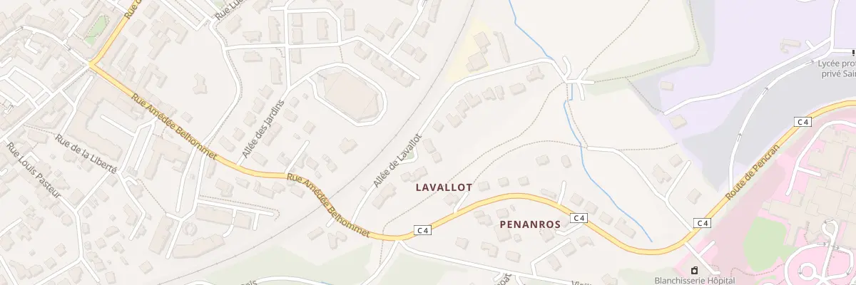 Plan du 9006 All de Lavallot à Landerneau