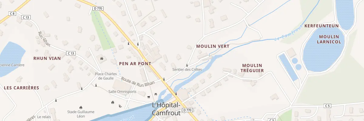Plan du 2 Rue des Moulins à Hôpital-Camfrout