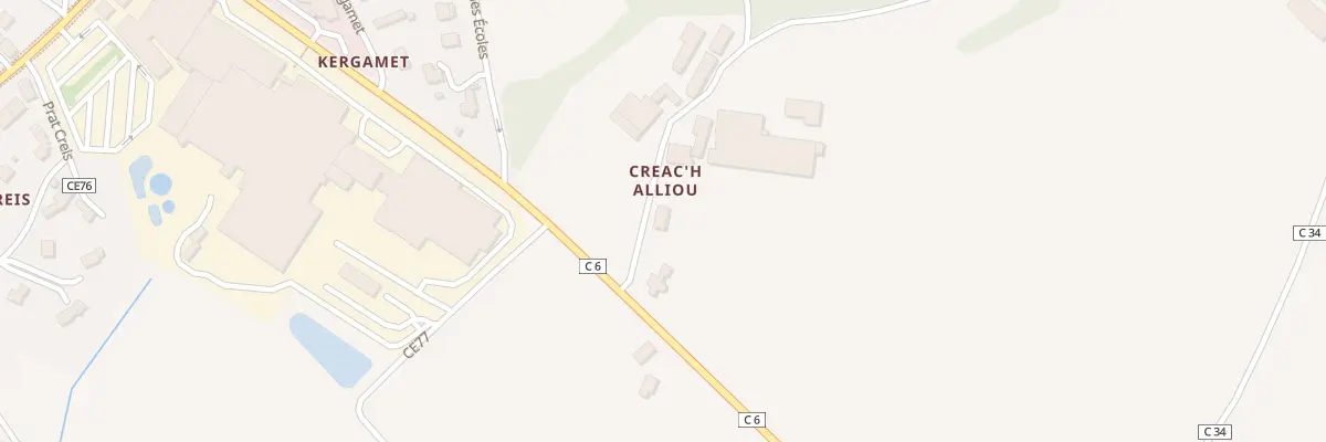 Plan du 1 Creach Alliou à Plouédern