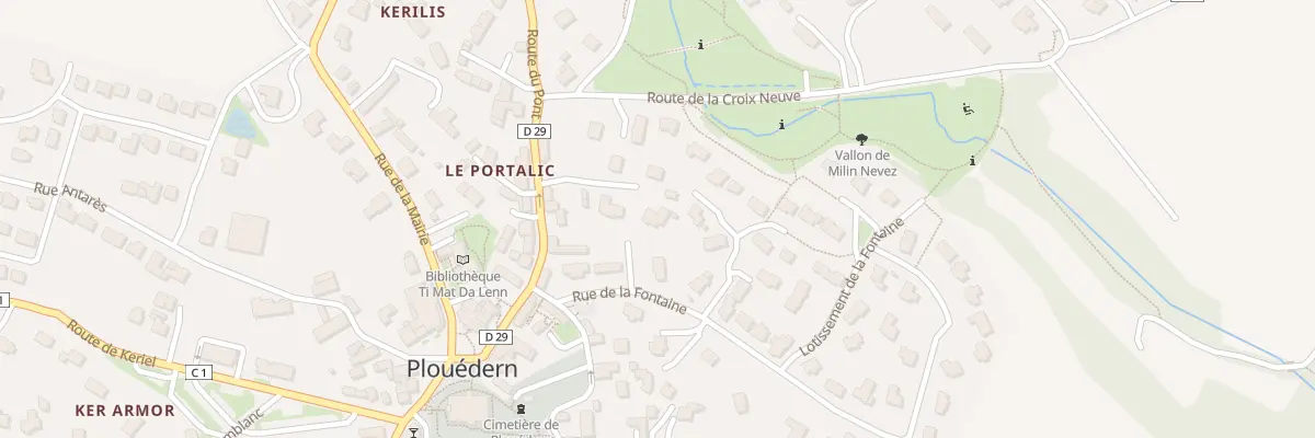 Plan du 42 Rue de la Fontaine à Plouédern