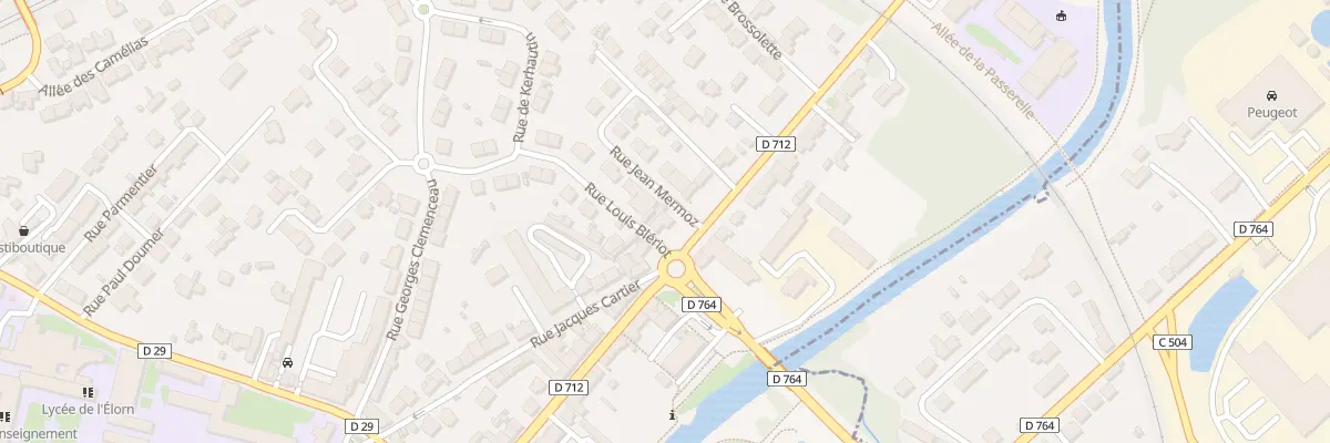Plan du 75 Rue de la Tour d’Auvergne à Landerneau