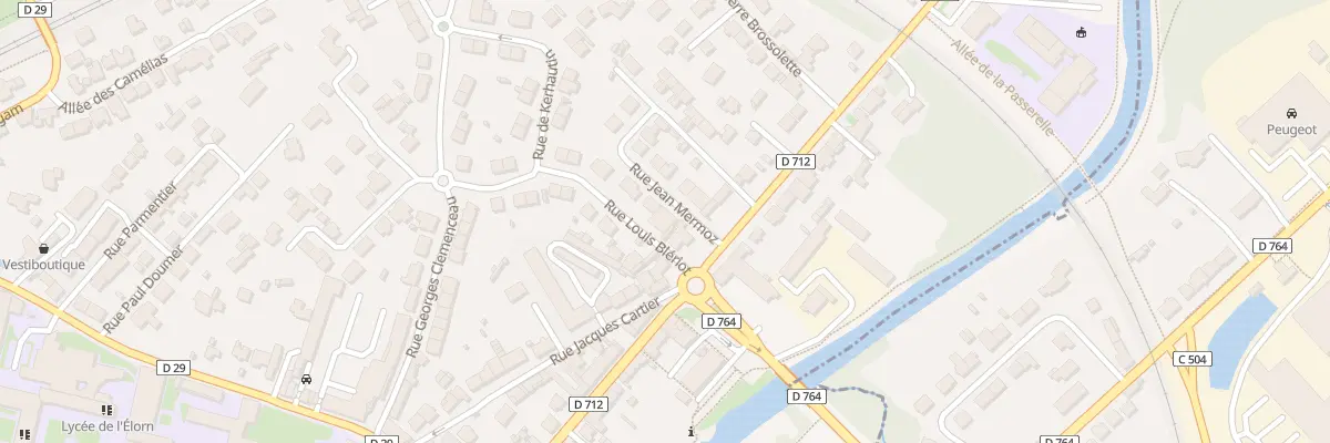 Plan du 2 Rue Louis Blériot à Landerneau