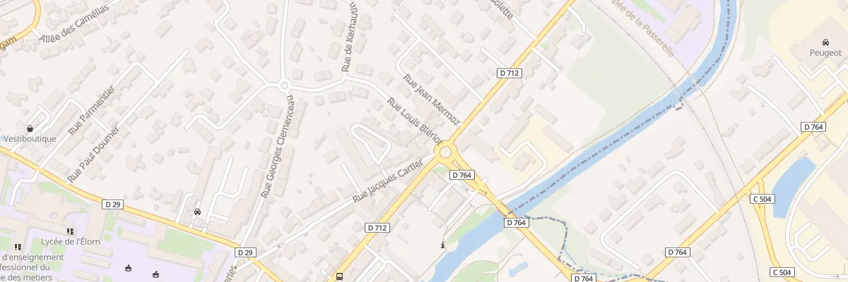 Plan du 73 Rue de la Tour d’Auvergne à Landerneau
