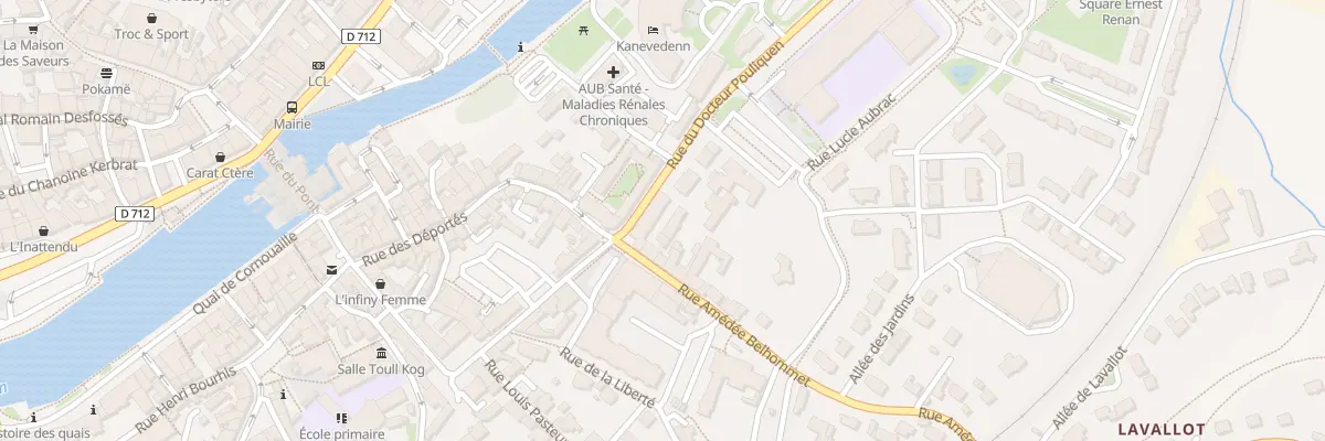 Plan du 2 Rue du Docteur Pouliquen à Landerneau