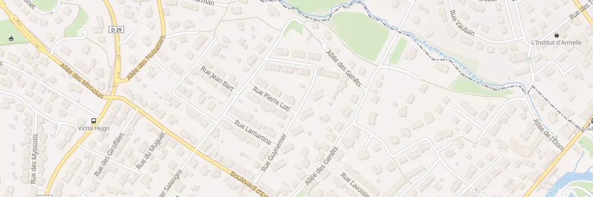 Plan du 2 Rue Pierre Loti à Landerneau