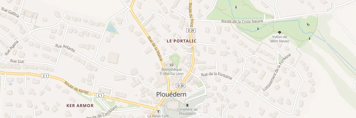 Plan du 86 Rte du Pont à Plouédern