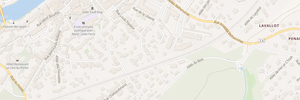 Plan du 21 Rue Louis Pasteur à Landerneau