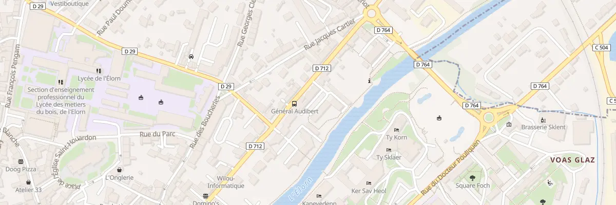 Plan du 30 Rue de la Tour d’Auvergne à Landerneau