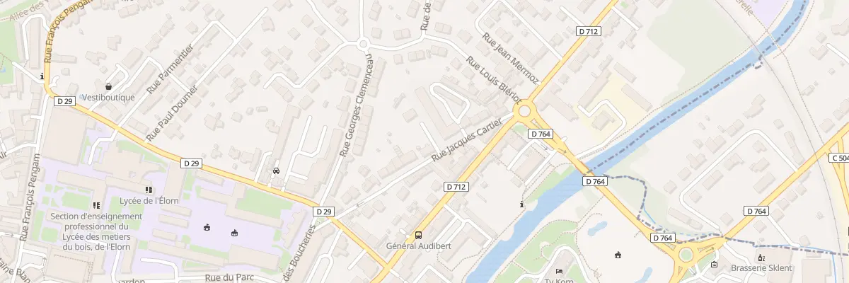 Plan du 19 Rue Jacques Cartier à Landerneau