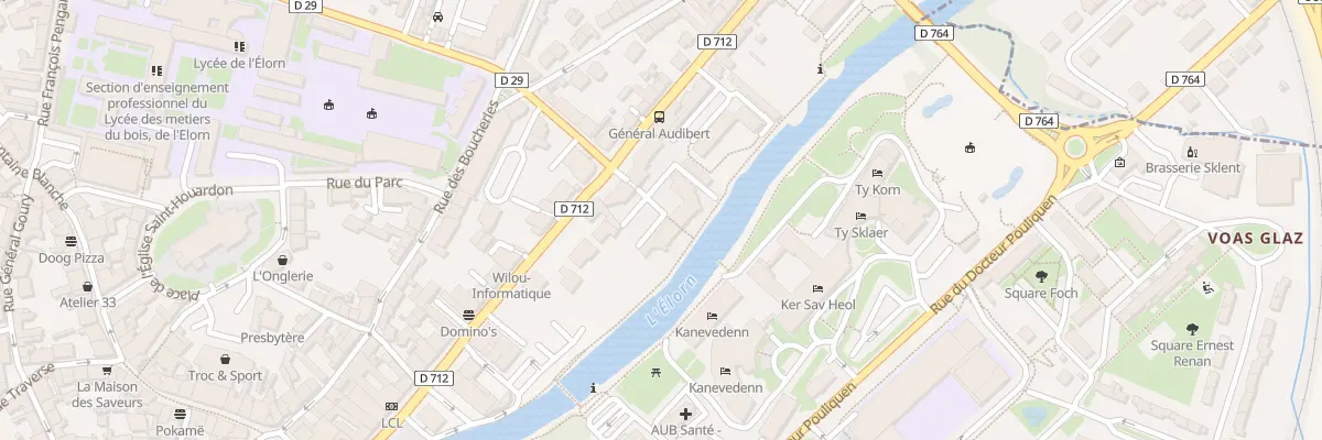 Plan du 22 Rue de la Tour d’Auvergne à Landerneau