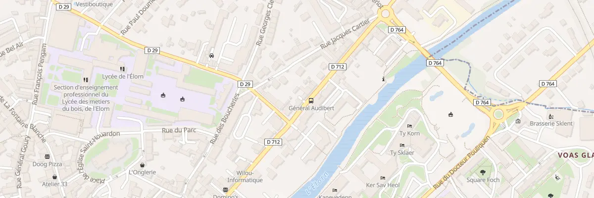 Plan du 45 Rue de la Tour d’Auvergne à Landerneau