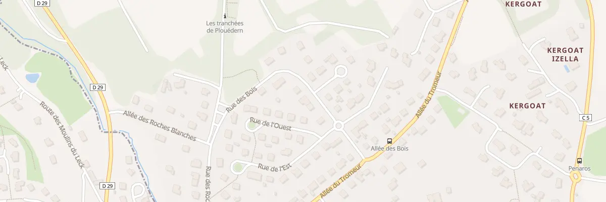 Plan du 5 Rue des Bois à Plouédern