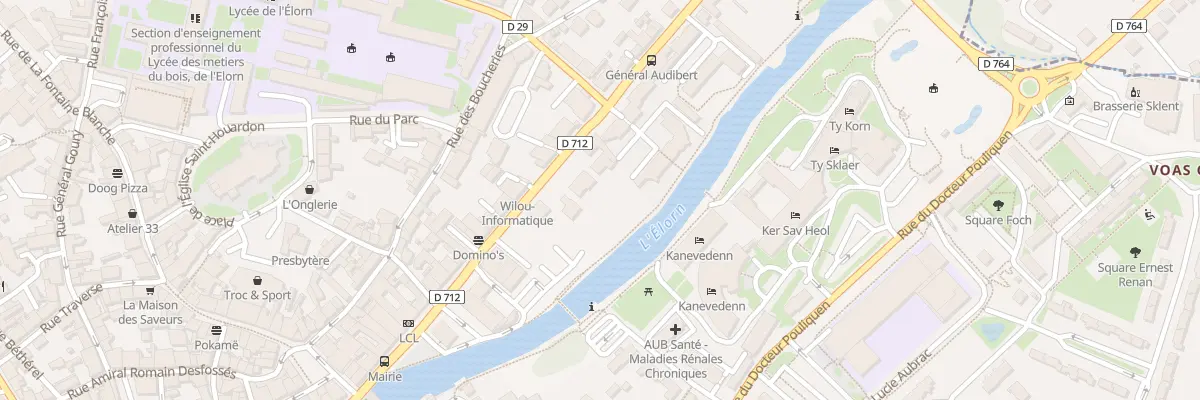 Plan du 16 Rue de la Tour d’Auvergne à Landerneau