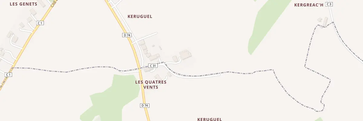 Plan du 5004 Keruguel à Trémaouézan
