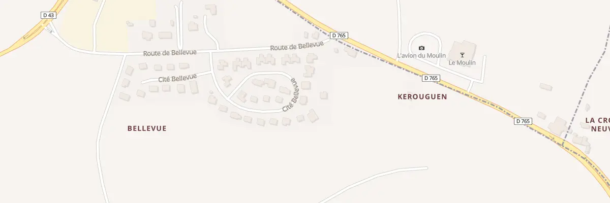 Plan du 342 Ham de Bellevue à Gourlizon